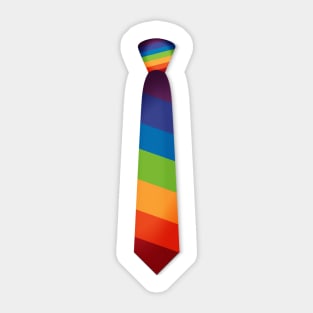 Equality LGBT Gay Lesbian Pride Tie Rainbow Flag Sticker